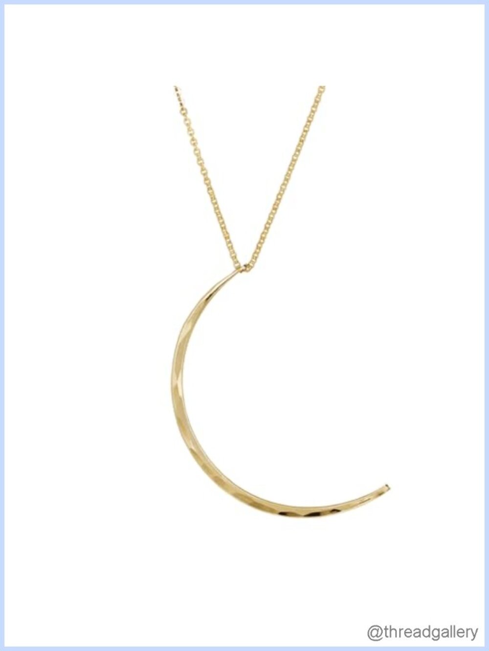 Luna Moon Pendant Necklace Waterproof Gold Plated Brass